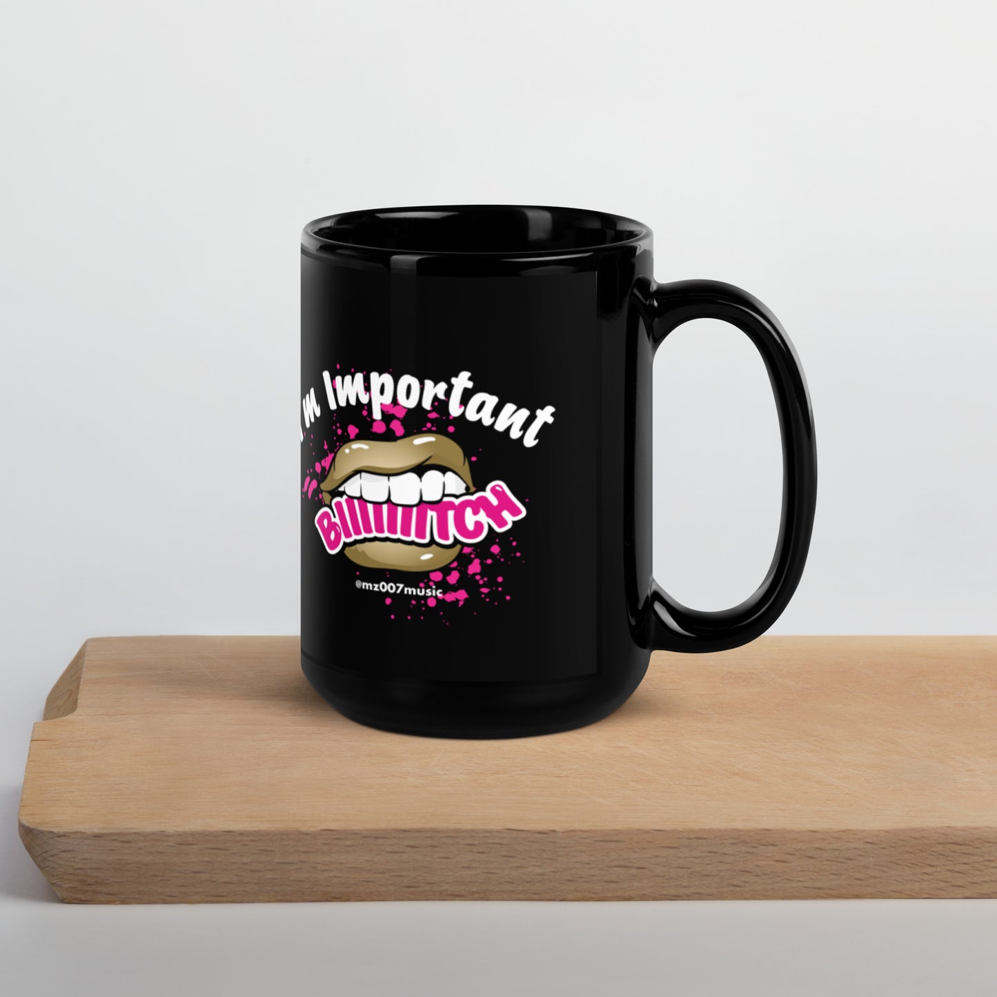 Mug Important Black Glossy