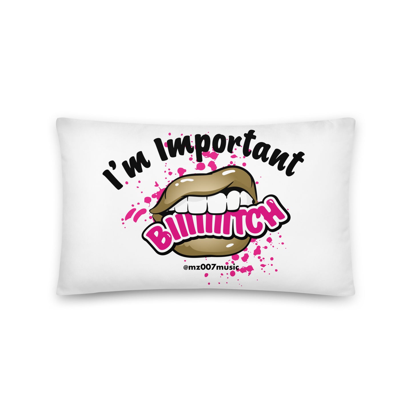 Gold Lip I’m Important Basic Pillow