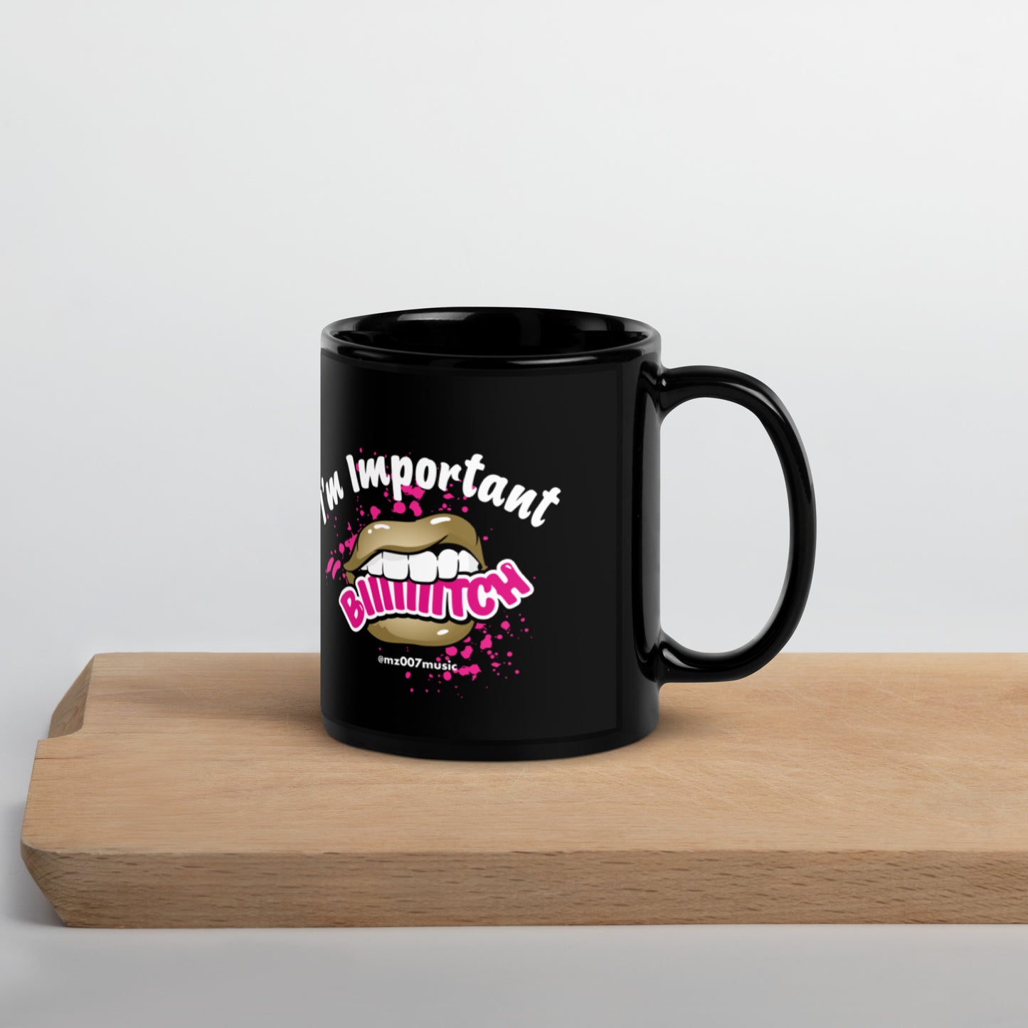 Mug Important Black Glossy