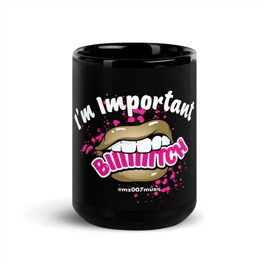 Mug Important Black Glossy