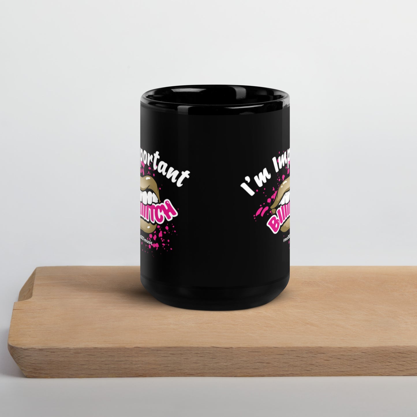 Mug Important Black Glossy