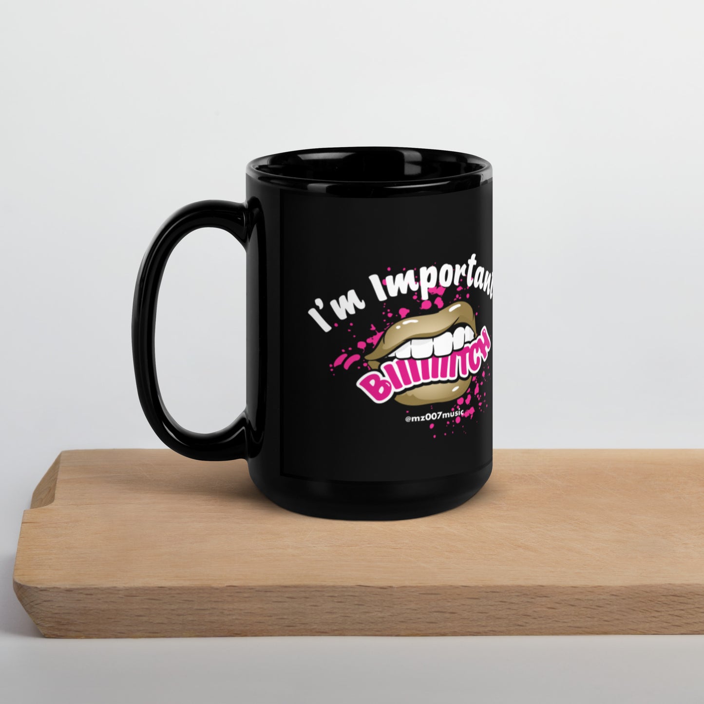 Mug Important Black Glossy